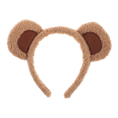 ROMISBABA Plüsch Bärenohren Haarreif Weiches Stirnband für Erwachsene und Mädchen Leichtes Langlebiges Kostümzubehör Niedliche Tierohren Haarschmuck Braun für Party und Alltag von ROMISBABA