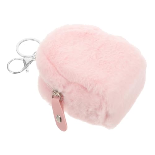 ROMISBABA Plüsch Geldbörse Kleine Tasche mit Schlüsselring Weiches Plüschmaterial Kompakt für Münzen Kopfhörer Schlüssel Mädchen Geschenk Tasche von ROMISBABA