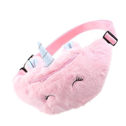 ROMISBABA Plüsch Gürteltasche für Verstellbare Umhängetasche mit Niedlichem Einhorn Design für Snacks und Persönliche Gegenstände Geeignet für Junge Mädchen von ROMISBABA