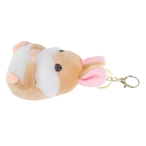 ROMISBABA Plüsch-Hamster- Schlüsselbund Hamsterzubehör Kette Käfig Ausgestopft Plüschtiere Futterspender Beutel Schlüsselanhänger- Tasche Reize Pp Baumwolle Yellow von ROMISBABA