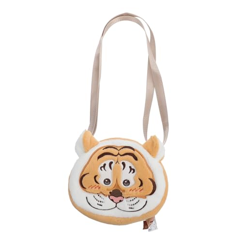 ROMISBABA Plüsch Tiger Schultertasche Umhängetasche Mädchen Messenger Bag mit Münzfach Niedliches Tiermotiv für Alltag Reise Camping von ROMISBABA
