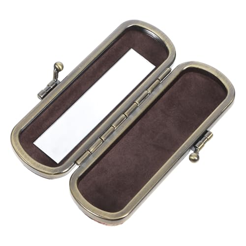ROMISBABA Tragbare Lippenstift Aufbewahrungsbox Für Damen Retro Blumenmuster Kosmetiketui Mit Spiegel Reise Lippenstifthalter Langlebig Und Leicht Zu Reinigen von ROMISBABA