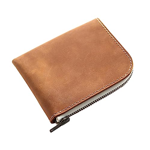 ROMISBABA Mini Geldbörse Mit Kartenfach Aus Leder Kurze Geldtasche Mit Reißverschluss Ausweishalter Und Karten-Organizer-Tasche Tragbar Und Praktisch von ROMISBABA