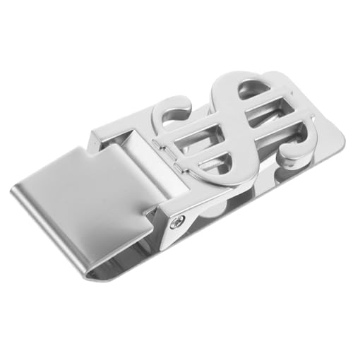 ROMISBABA Professioneller Geldclip aus Edelstahl mit Dollarzeichen Kleiner Metall Klammer für Bargeld Kreditkarten Schecks und Tickets Praktischer und Tragbarer Geldscheinklammer für Herren von ROMISBABA