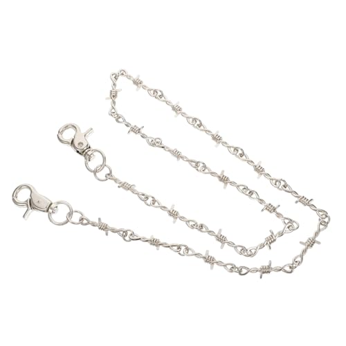 ROMISBABA Punk Hip Hop Hosenkette aus Metall Verstellbare Jeans Waist Chain Trendiges Accessoire für Herren Damen Vielseitige Gürtelkette zum Befestigen von Schlüsseln und Zubehör von ROMISBABA