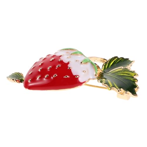ROMISBABA Realistische Erdbeer Anstecknadel für Kleidung Taschen Hüte Niedliches Emaille Accessoire für Individuellen Langlebige Brosche mit Charmantem Design Spielerisch von ROMISBABA