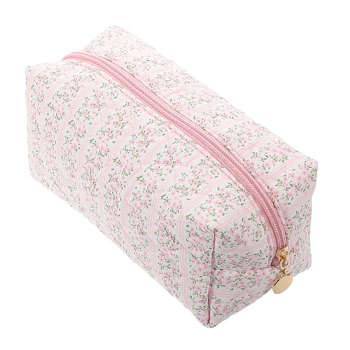 ROMISBABA Reise Kosmetiktasche Mit Großem Fassungsvermögen Tragbare Flach Öffnende Toilettentasche Und Make-up-Organizer Mit Floralem Design Für Damen von ROMISBABA