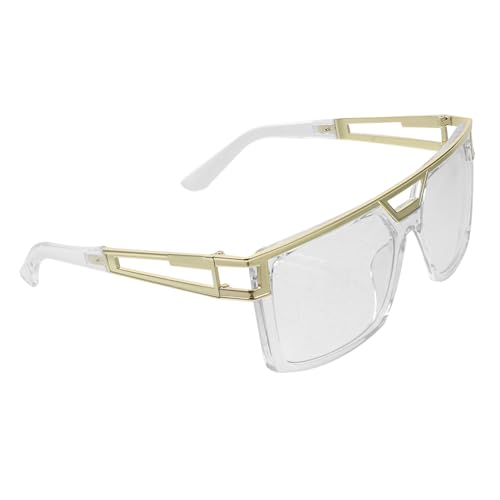 ROMISBABA Retro Hip Hop Sonnenbrille Metallrahmen Leicht und Trendige Vintage Brille für Damen Herren Party Outdoor Festival von ROMISBABA