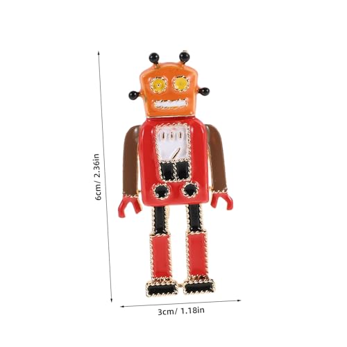 ROMISBABA Retro Roboter Brosche Legierung Handgefertigt Vintage Look Anstecknadel für Herrenjacken Formelle Kleidung Schals und Rucksäcke Detaillierte Verarbeitung Stilvolles Accessoire von ROMISBABA