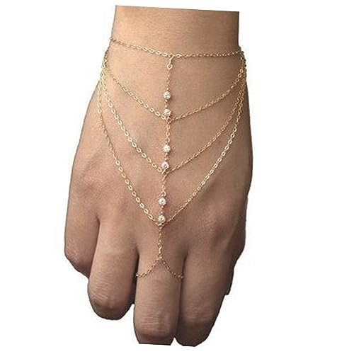 ROMISBABA Rhinestone Armband Damen mit Tassel Anhänger Mehrlagig Schmuck für Hochzeit Party und Besondere Anlässe von ROMISBABA