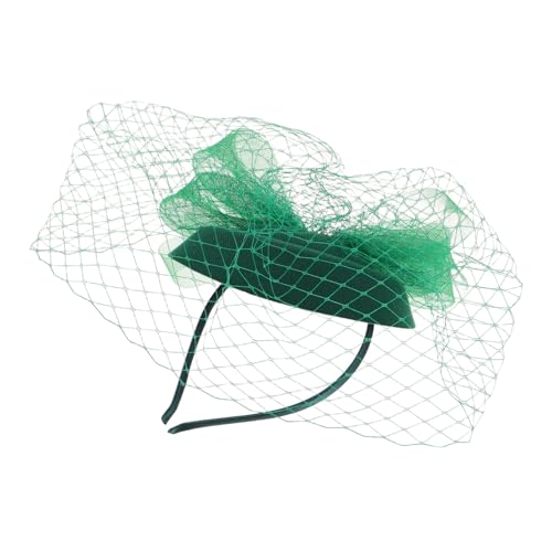 ROMISBABA Rhinestone Braut Haarreif Vintage Fascinator mit Netzschleier und Schleife Bequemer Haarschmuck für Hochzeit Cocktail Teeparty Kopfbedeckung für Bräute von ROMISBABA