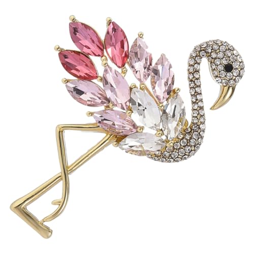ROMISBABA Rhinestone Flamingo Brosche Anstecknadel Eleganter Tier Schmuck für Damen Party Hochzeit Festliche Kleidung Zubehör von ROMISBABA