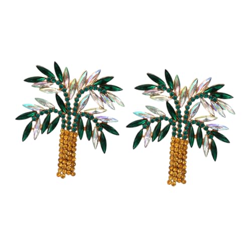 ROMISBABA Rhinestone Kokosnussbaum Ohrringe für Damen Ohrstecker Hochwertigem für Feiertage und Besondere Anlässe Perfektes für Freundinnen und Familie von ROMISBABA