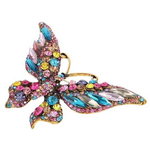 ROMISBABA Rhinestone Schmetterlinge Brosche Brosche Schmuck Schmuckstück für Kleidung und Accessoires Leichter Tragbarer Modeschmuck für Damen Vielseitige Dekoration für Kleidung Schals von ROMISBABA