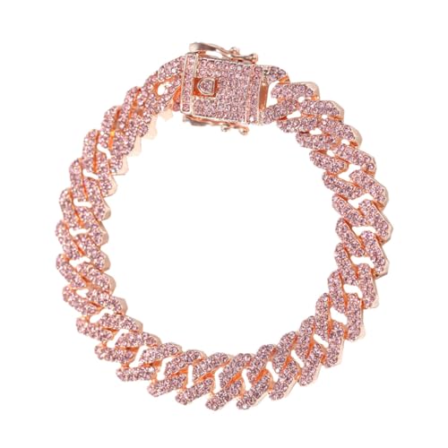 ROMISBABA Roségold Funkel Link Herrenarmband Kreatives Herren Bangle Schmuck Geschenk Geburtstag Modisch Vielseitig Elegant von ROMISBABA