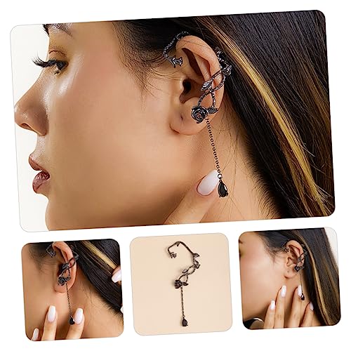 ROMISBABA Rosen Ohrclip Damen Ear Cuff Verstellbar Nicht Piercing Modischer Ohrschmuck Elegant für Alltag und ROMISBABA Rosen Ohrclip Damen Ear Cuff Verstellbar Nicht Piercing Modischer Ohrschmuck Elegant für Alltag und von ROMISBABA