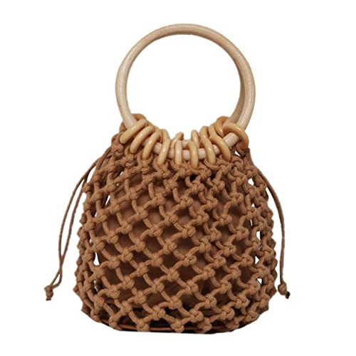 ROMISBABA Runde Strandtasche mit Holzgriff Stylische Damenhandtasche für Sommer für Shopping Freizeit und Partys Strapazierfähigem Material Gefertigt ROMISBABA Runde Strandtasche mit Holzgriff Stylische Damenhandtasche für Sommer für Shopping Freizeit und Partys Strapazierfähigem Material Gefertigt von ROMISBABA