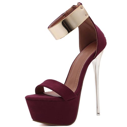 ROMISBABA Sandalen Damen Sommer Schwarz Plateau Sandaletten mit Dünnem Absatz Modische Sommerschuhe für Strand und Party von ROMISBABA