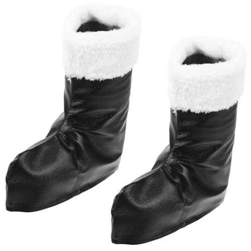 ROMISBABA Santa Claus Kostüm Stiefelüberzieher Weihnachtliche Cosplay Schuhe als Partydeko Langlebige und Bequeme Nikolaus Stiefel für Festliche Weihnachtsatmosphäre von ROMISBABA
