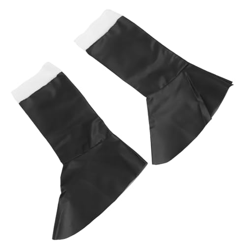 ROMISBABA Santa Stiefelüberzüge Weihnachtsmann Schwarz Dekorative Cosplay Schuhüberzüge für Weihnachtsfeier Langlebig und Praktische Kostümaccessoires Geeignet für Party und von ROMISBABA