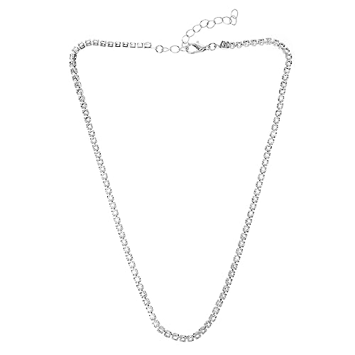 ROMISBABA Schimmernde Halskette mit Strasssteinen Clavicle Chain für Damen Modisches Schmuckaccessoire Silber Eleganter Look für Alltag und Festliche Anlässe ROMISBABA Schimmernde Halskette mit Strasssteinen Clavicle Chain für Damen Modisches Schmuckaccessoire Silber Eleganter Look für Alltag und Festliche Anlässe von ROMISBABA