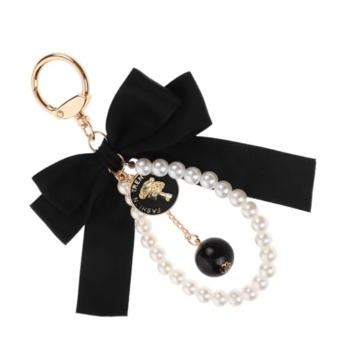 ROMISBABA Schleifen Schlüsselanhänger Für Damen Perlen Design Niedlicher Autoschlüsselanhänger Vielseitig Einsetzbar Als Taschenanhänger Oder Dekoration Für Handtaschen Langlebig Und von ROMISBABA
