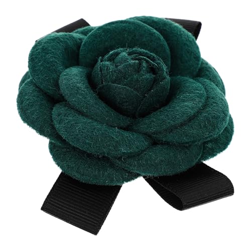 ROMISBABA Schleifenbrosche Blume Anstecknadel Hochzeit Kleidung Accessoire Floral Corsage für Damen Elegant und Haltbar in Dunkelgrün von ROMISBABA