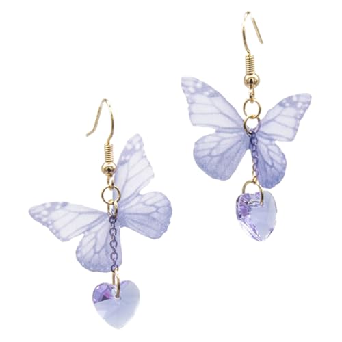 ROMISBABA Schmetterling Ohrringe Damen Dangle Ohrschmuck Leicht Stoff Charm Ohrhänger Elegant Für Frauen Alltag Schmuck von ROMISBABA