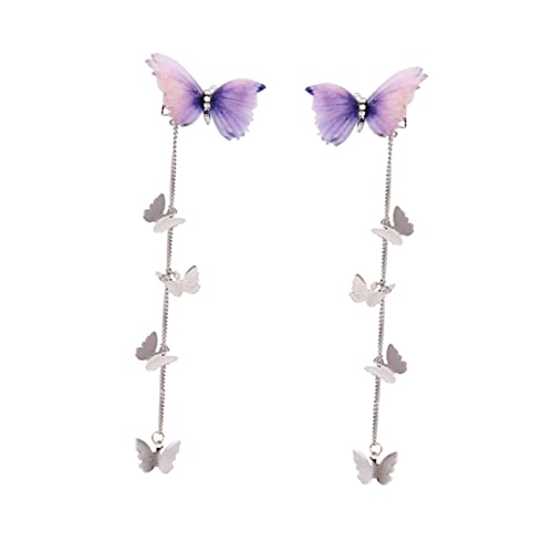 ROMISBABA Schmetterlings-haarspangen Mit Langen Quasten Seitliche Haarclips Für Frauen Haarschmuck-ornament Für Elegante Frisuren Stilvoller Kopfschmuck Für Hochzeiten Und Feiern von ROMISBABA