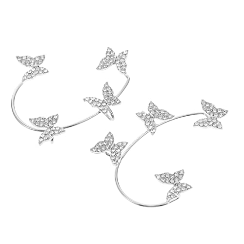 ROMISBABA Schmetterlings Ohrclips No Piercing Ohrmanschette Damen Ohrschmuck Mode Ohrclips Elegant Leicht Abnehmbar Komfortabel Für Weihnachten Muttertag Valentinstag von ROMISBABA