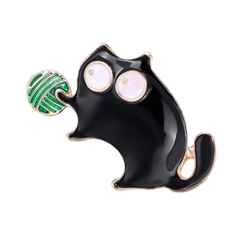 ROMISBABA Schwarze Cartoon Katzenbrosche Anstecknadel für Damen Modisch Niedliche Tier Brosche Kleidung Accessoire für Alltag Party Hochzeit ROMISBABA Schwarze Cartoon Katzenbrosche Anstecknadel für Damen Modisch Niedliche Tier Brosche Kleidung Accessoire für Alltag Party Hochzeit von ROMISBABA