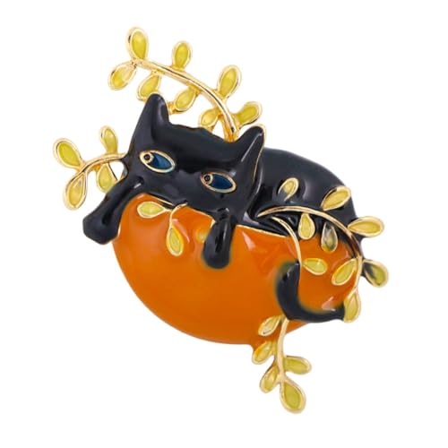 ROMISBABA Schwarze Katzen Brosche Niedliche Tier Anstecknadel für Kleidung Pullover Taschen Langlebige und Stilvolle Accessoire für Damen für Tägliche Outfits und Besondere Anlässe von ROMISBABA