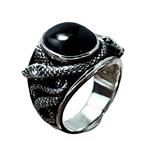 ROMISBABA Schlangenfingerring Metallring Damenring Fingerschmuck Chic Frauen Zubehör Mode Schlangen Finger von ROMISBABA