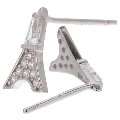 ROMISBABA Silber Ohrstecker Damen Leichtes Design Eiffel Turm Ohrschmuck Minimalistisch Romantisch Weißgoldfarben Kleine Ohrstecker für Frauen ROMISBABA Silber Ohrstecker Damen Leichtes Design Eiffel Turm Ohrschmuck Minimalistisch Romantisch Weißgoldfarben Kleine Ohrstecker für Frauen von ROMISBABA