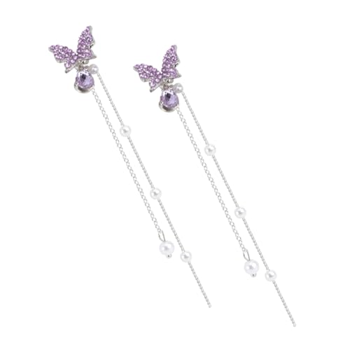 ROMISBABA Schmetterlingsohrringe Für Frauen Lange Quasten-ohrhänger Exquisites Schmetterlingsdesign Dekoratives Ohr Kreatives Ohrdekor Umweltschonendes Material Elegant Und Schick von ROMISBABA