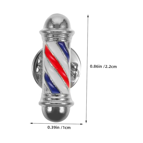 ROMISBABA Silberfarbene Barber Shop Anstecknadel Friseurbrosche aus Legierung Einzigartiges Design Haarstylisten Brosche für Damen und Herren Dekorativer Clip für Outfit und Kostüm von ROMISBABA