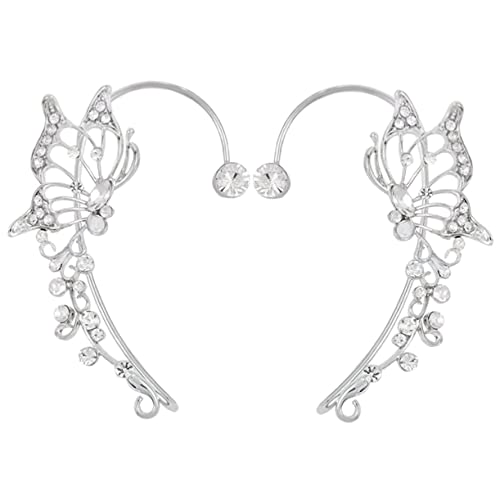 ROMISBABA Silberne Clip Ohrringe mit Funkelnden Strasssteinen Schmetterlings Design Leichte Ohrhaken Hautfreundlich und Langlebig Modischer Schmuck für Damen ROMISBABA Silberne Clip Ohrringe mit Funkelnden Strasssteinen Schmetterlings Design Leichte Ohrhaken Hautfreundlich und Langlebig Modischer Schmuck für Damen von ROMISBABA