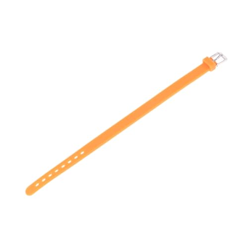 ROMISBABA Silikon Armband Orange Flexibles Langlebiges Rubber Wristband mit Festem Farbdesign und Verstellbaren Löchern Geeignet für Jungen und Mädchen Partygeschenk und Gruppenspiel von ROMISBABA