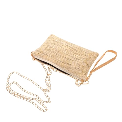 ROMISBABA Sommerliche Damen Umhängetasche Leicht mit Ergonomischem Schulterriemen Geflochtene Strandhandtasche mit Innenfach Komfortable Crossbody Tasche für Urlaub und Alltag von ROMISBABA