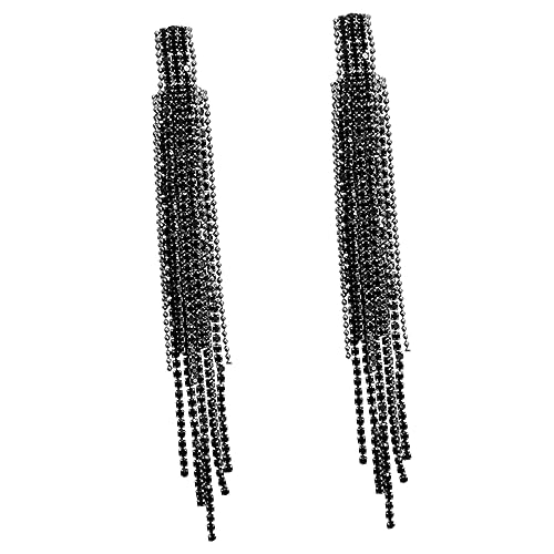 ROMISBABA Statement Ohrringe Damen Lange Quaste Ohrhänger Strass Baumelnde Ohrringe Leicht Alloy Allergiefrei Trendiger Ohrschmuck für Teen Mädchen und Frauen von ROMISBABA