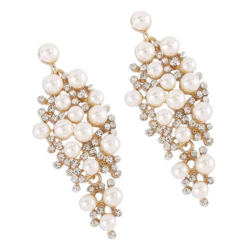 ROMISBABA Statement Perlenohrringe Damen Ohrstecker Elegant Leicht Simulierte Perlen Hängend Schmuck für Alltag Party von ROMISBABA