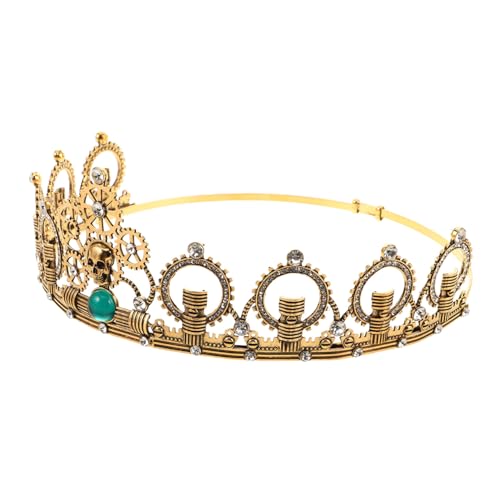 ROMISBABA Steampunk Haaraccessoire Damen Vintage Schädel Stirnband mit Zahnrädern und Strass Leichtes Kopfstück für Halloween Cosplay Maskerade Party von ROMISBABA