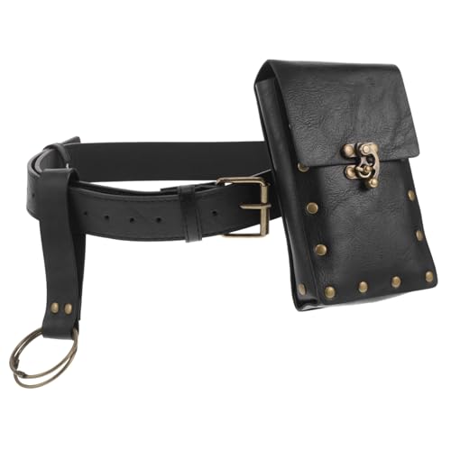 ROMISBABA Steampunk Renaissance Gürteltasche aus Robustem Material Vielseitige Mittelalter Hüfttasche mit Großem Stauraum als Handy Cosplay Tasche für Damen und Herren bei LARP und Alltag von ROMISBABA