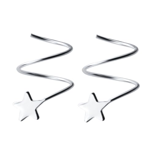 ROMISBABA Sterling Silber Stern Ohrstecker Damen Elegante Nickelfreie Ohrschmuck Langlebig Hautfreundlich Modisch für Frauen und Mädchen von ROMISBABA