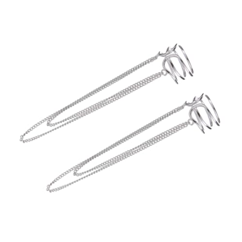 ROMISBABA Sterlingsilber Ohrclips mit Langen Tassel anhängern Leichte Stilvolle Ohrschmuck für Damen Modische Ohrhänger Silber als für Frauen und Freundinnen von ROMISBABA