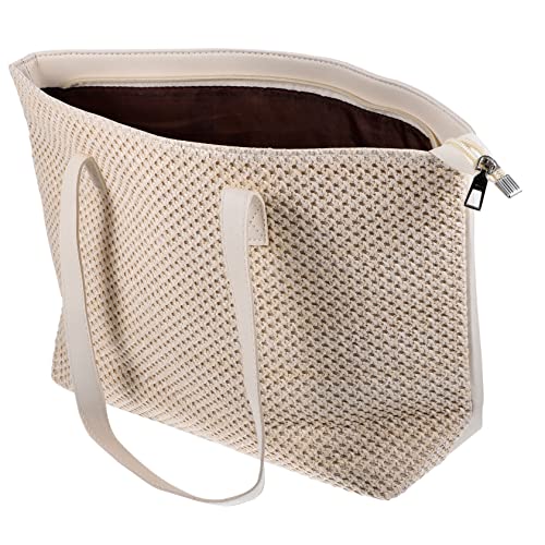 ROMISBABA Stroh-umhängetasche Für Damen Gewebte Handtasche Mit Großer Kapazität Strohtasche Für Strand Und Reisen Aus Strapazierfähigem Stroh Und Pu-material Gefertigt von ROMISBABA