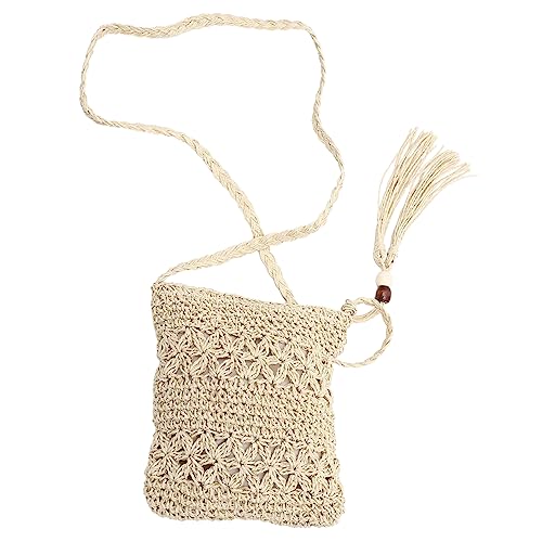 ROMISBABA Strandtasche aus Stroh Große Geflochtene Tragetasche für Damen Sommerliche Umhängetasche Vielseitige Schultertasche für Urlaub Reisen und Alltag Retro Stil von ROMISBABA