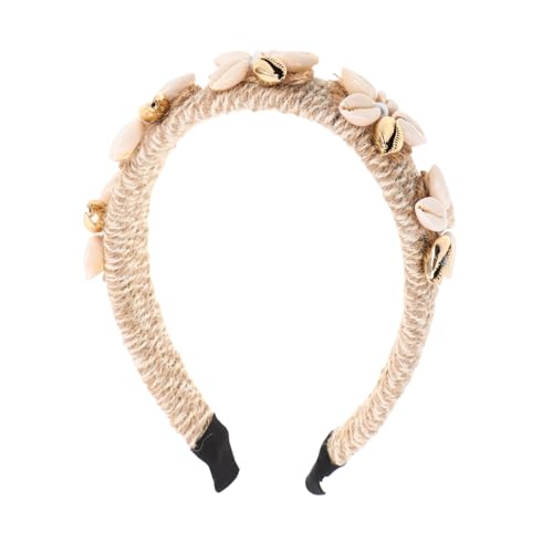 ROMISBABA Schal Aus Muscheln Stilvolles Breites Haarband Aus Perlen Für Frauen Und Mädchen Für Strand Hochzeit Sommerausflüge Hautfreundliches Material Ansprechende Muschelgestaltung von ROMISBABA
