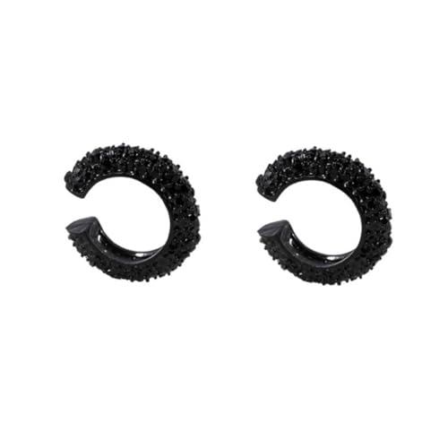 ROMISBABA Strass-ohrringe Creolen Damen Reifen Schmuck Ohrclip-legierung Ohrclip Mit Strasssteinen Black ROMISBABA Strass-ohrringe Creolen Damen Reifen Schmuck Ohrclip-legierung Ohrclip Mit Strasssteinen Black von ROMISBABA