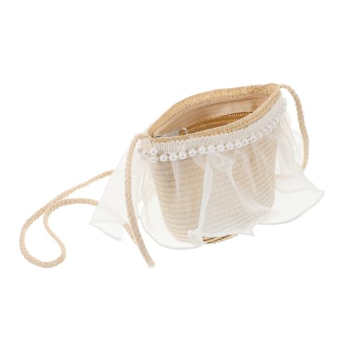 ROMISBABA Stroh Umhängetasche Sonnenblume Leicht Tragbar Robuste Mädchen Strandtasche Vielseitig Für Outdoor Aktivitäten Und Alltag von ROMISBABA